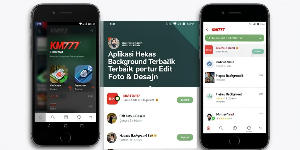 Antarmuka KM777 yang sederhana dan efektif untuk menghapus latar belakang foto.