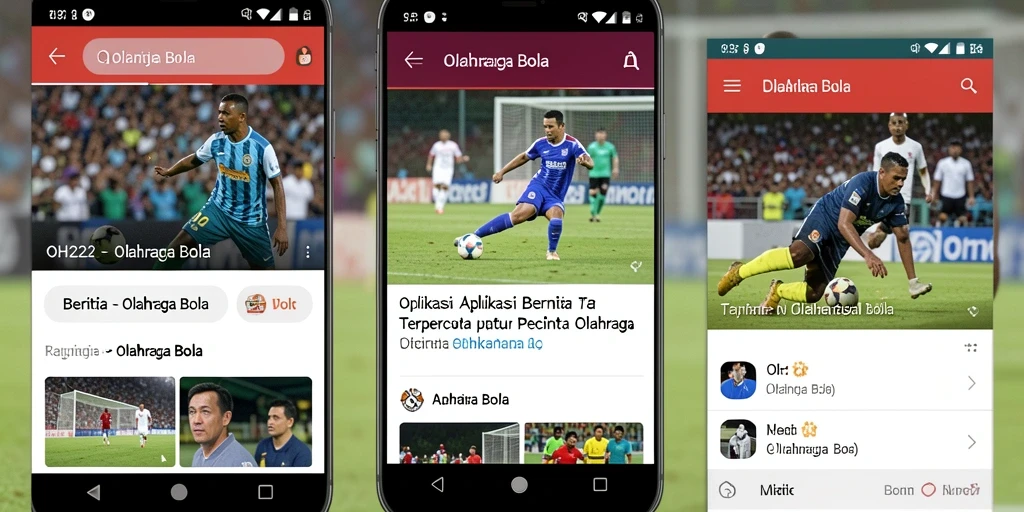 Antarmuka pengguna OH222 yang menarik dan informatif untuk berita olahraga bola.