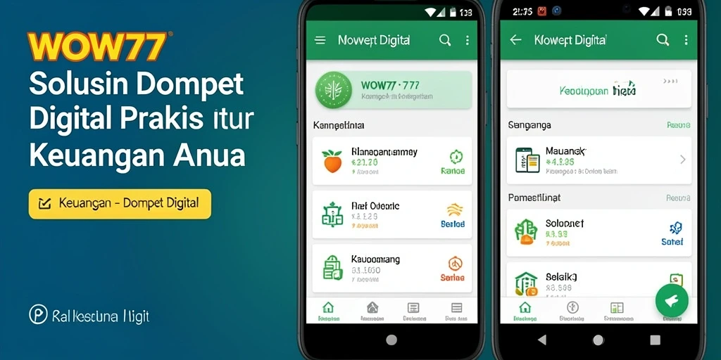 Antarmuka intuitif aplikasi Dompet Digital WOW77.