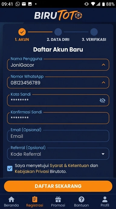 Panduan Lengkap Registrasi Akun Birutoto