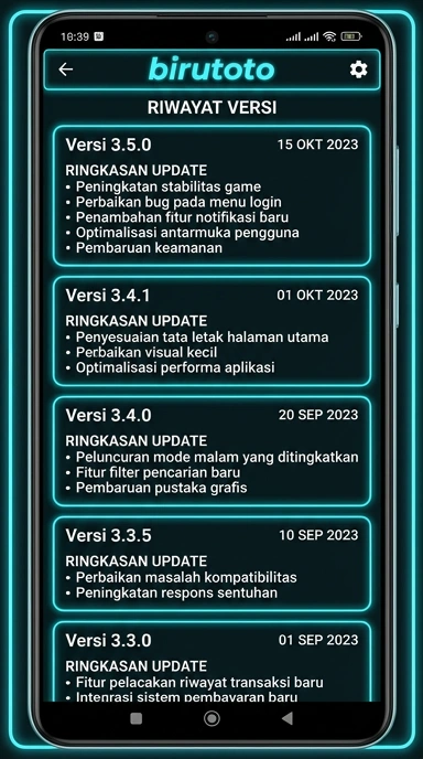 Riwayat Versi birutoto untuk Pengguna Android Indonesia